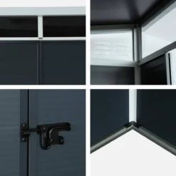 sweeek Casetta da giardino in plastica con struttura in alluminio, 4.55m²