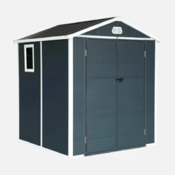 sweeek Casetta da giardino in plastica, struttura in alluminio, 3.65m²