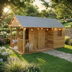 sweeek Casetta per bambini in legno di pino, 4.5m²