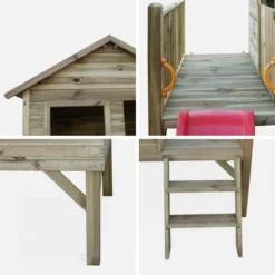 sweeek Casetta per bambini in legno di pino su palafitte 2m²