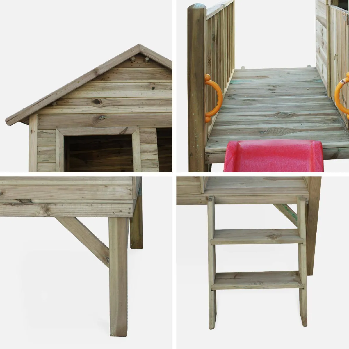 sweeek Casetta per bambini in legno di pino su palafitte 2m²