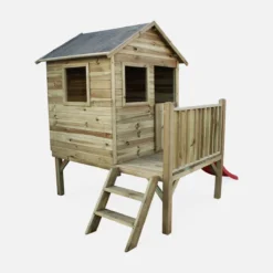 sweeek Casetta per bambini in legno di pino su palafitte 2m²