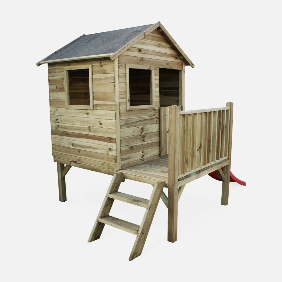 sweeek Casetta per bambini in legno di pino su palafitte 2m²