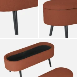sweeek Cassapanca con rivestimento bouclé