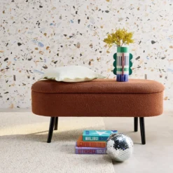 sweeek Cassapanca con rivestimento bouclé