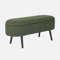 Cassapanca con rivestimento bouclé