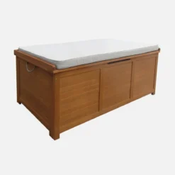 sweeek Cassapanca da giardino in legno con maniglie, 200L