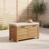 sweeek Cassapanca da giardino in legno di acacia con pistoni, 63L