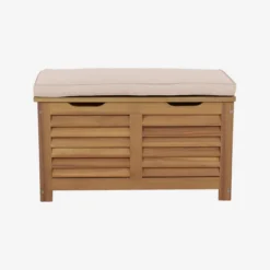 sweeek Cassapanca da giardino in legno di acacia con pistoni, 63L