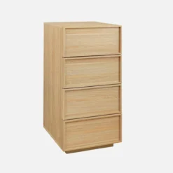 sweeek Cassettiera alta con 4 cassetti effetto legno