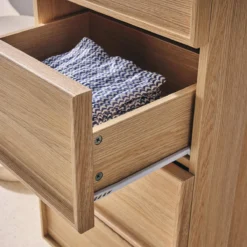 sweeek Cassettiera alta con 4 cassetti effetto legno