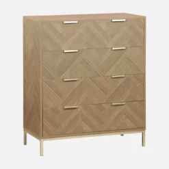 sweeek Cassettiera a spina di pesce, 4 cassetti