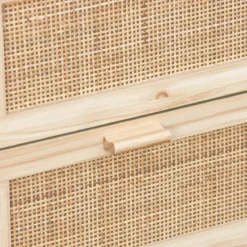 sweeek Cassettiera con effetto canna e legno a 3 cassetti