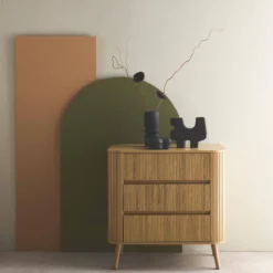 sweeek Cassettiera decorata con righe 3 cassetti