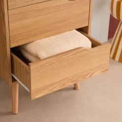 sweeek Cassettiera decorata in legno con 4 cassetti