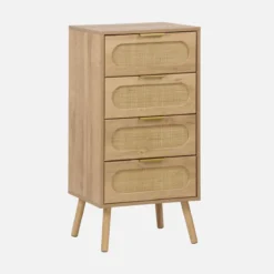 sweeek Cassettiera decorata legno con 4 cassetti