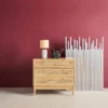 sweeek Cassettiera decorazione legno e cannage 3 cassetti