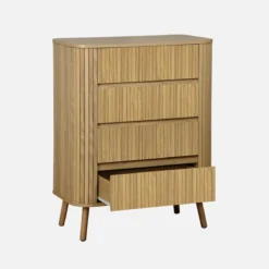sweeek Cassettiera decorazione striata 4 cassetti