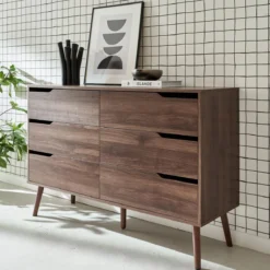 sweeek Cassettiera effetto legno, 6 cassetti