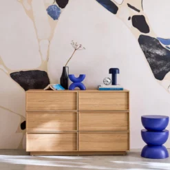 sweeek Cassettiera effetto legno 6 cassetti