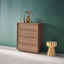 sweeek Cassettiera effetto legno 4 cassetti