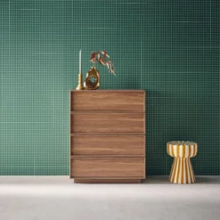 sweeek Cassettiera effetto legno 4 cassetti