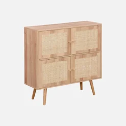 sweeek Cassettiera per bambini a 4 ante effetto legno