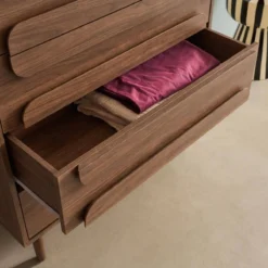 sweeek Cassettiera vintage effetto legno 5 cassetti