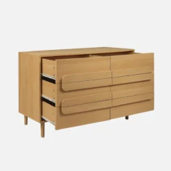 sweeek Cassettiera vintage effetto legno 6 cassetti