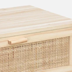 sweeek Cassettone con effetto canna e legno a 6 cassetti