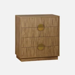 sweeek Cassettone con effetto legno di mango a 4 cassetti