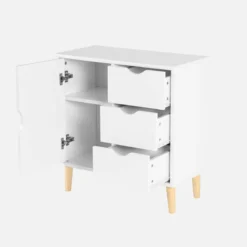 sweeek Cassettone per bambini, 1 anta e 3 cassetti
