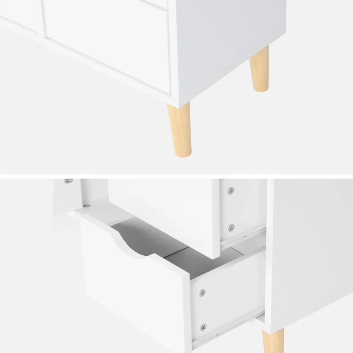 sweeek Cassettone per bambini, 1 anta e 3 cassetti