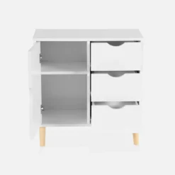 sweeek Cassettone per bambini, 1 anta e 3 cassetti