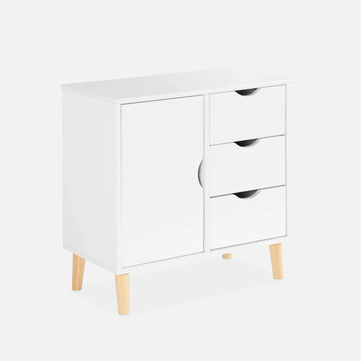 sweeek Cassettone per bambini, 1 anta e 3 cassetti