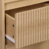 sweeek Colonna di stoccaggio decorativa in legno con 3 ripiani e 2 cassetti