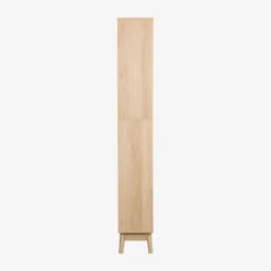 sweeek Colonna di stoccaggio decorativa in legno con 3 ripiani e 2 cassetti