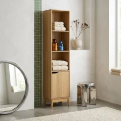 sweeek Colonna di stoccaggio per bagno vintage, 3 ripiani