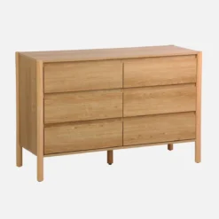 sweeek Comò decorazione legno 6 cassetti