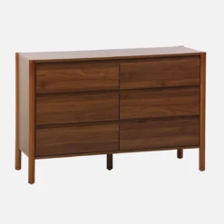 Comò decorazione legno 6 cassetti
