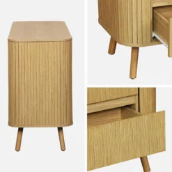 sweeek Comò decorazione striato 6 cassetti