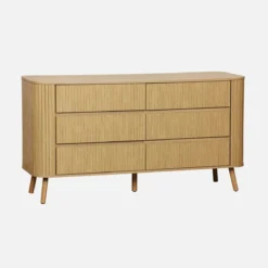 sweeek Comò decorazione striato 6 cassetti