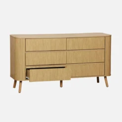 sweeek Comò decorazione striato 6 cassetti
