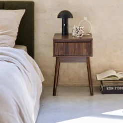 sweeek Comodino decorazione legno 1 cassetto