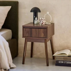 sweeek Comodino decorazione legno 1 cassetto