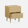 sweeek Comodino effetto legno naturale