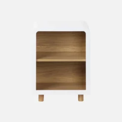 sweeek Comodino effetto legno, 2 nicchie