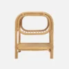 sweeek Comodino in rattan naturale curvato 1 ripiano 1 nicchia