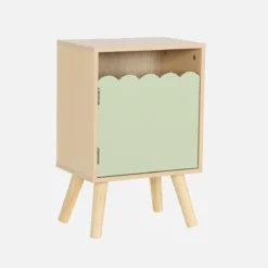 sweeek Comodino per bambini decorazione legno 1 anta
