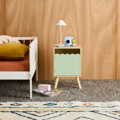 sweeek Comodino per bambini decorazione legno 1 anta